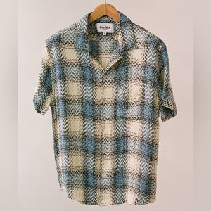 Corridor Macro plaid short sleeve button up - L